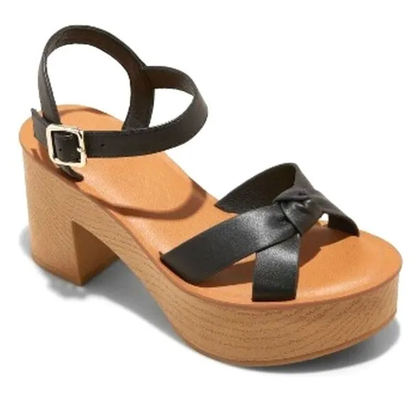 Platform heel criss cross  sandals sz 11
