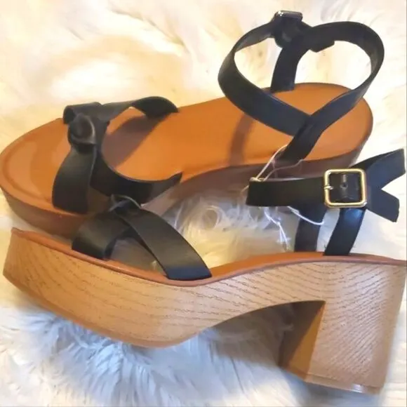 Platform heel criss cross  sandals sz 11