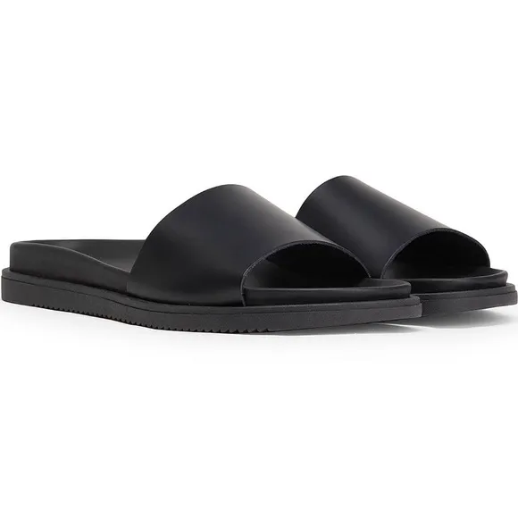 POLISH LEATHER SLIDES 8 BY YOOX Sandals