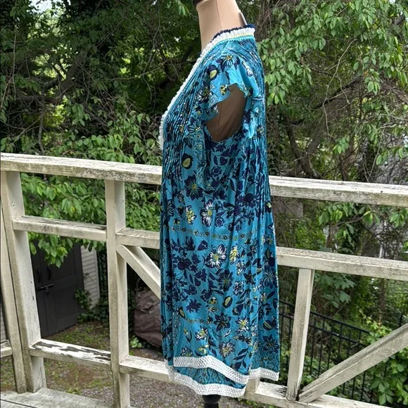 Poupette St. Barth Sasha Sky Botanical Floral Minidress Size L