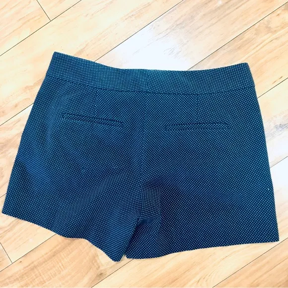 Preppy polka dot shorts navy blue white dressy Ann Taylor 4 small medium