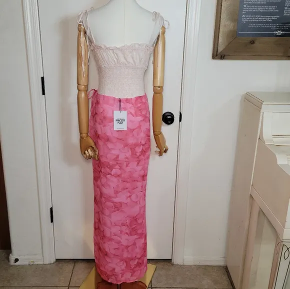 Princess Polly Petal Wrap Tie Maxi Skirt Size 6 NWT