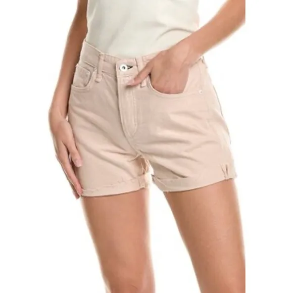 Rag &amp; Bone Shorts Womens 25 Pink Denim Rosa Mid-Rise Relaxed Through Hip &amp; Thigh
