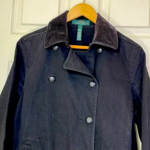 Ralph Lauren Black Denim Jacket Size 14