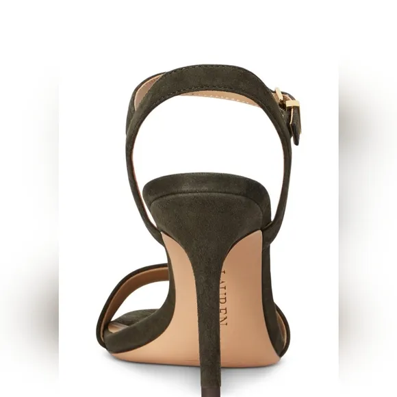 RALPH LAUREN WOMEN'S GWEN ANKLE STRAP DRESS SANDALS SIZE 8 NIB