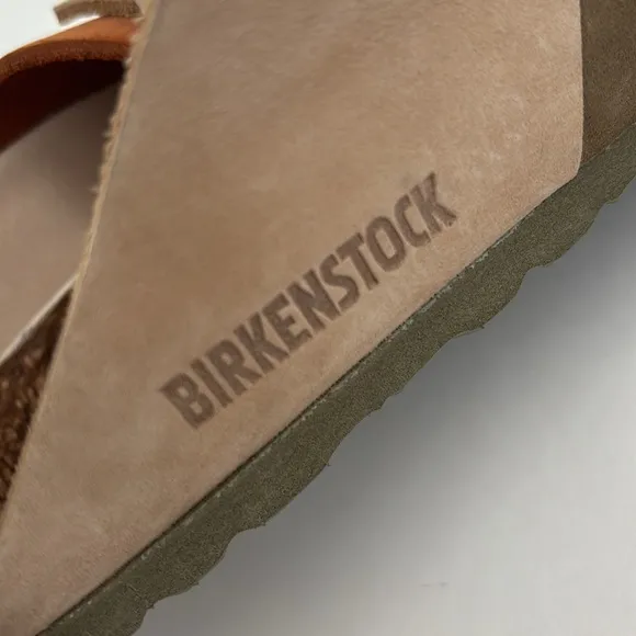 Rare Birkenstock Brown Multicolored Suede Arizona Sandals‎ Women’s 9 / Mens 7