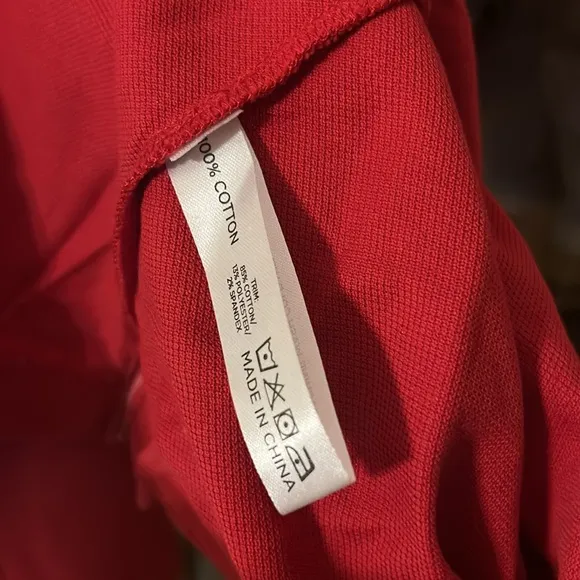 Red Pique Teller Polo Dress