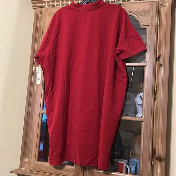 Red Pique Teller Polo Dress