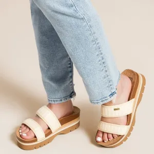 Reef Cushion Vista Higher Sandal Size 7 Color Raffia/Cream CJ5950 NWT In Package