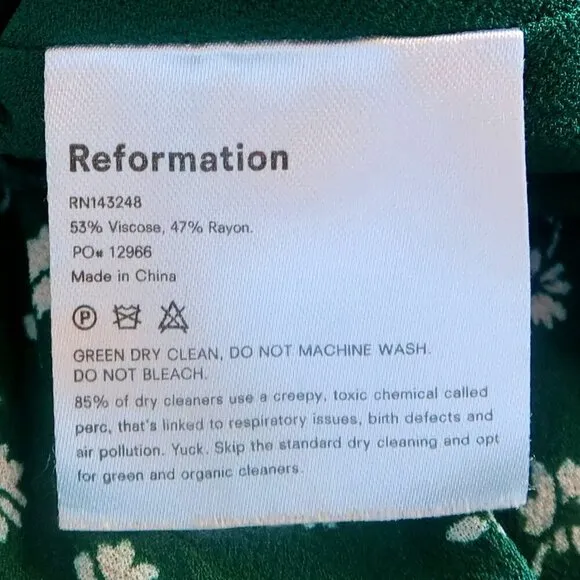Reformation Green White Floral Bustier Long Sleeve Faux Wrap Mini Dress Size 4P