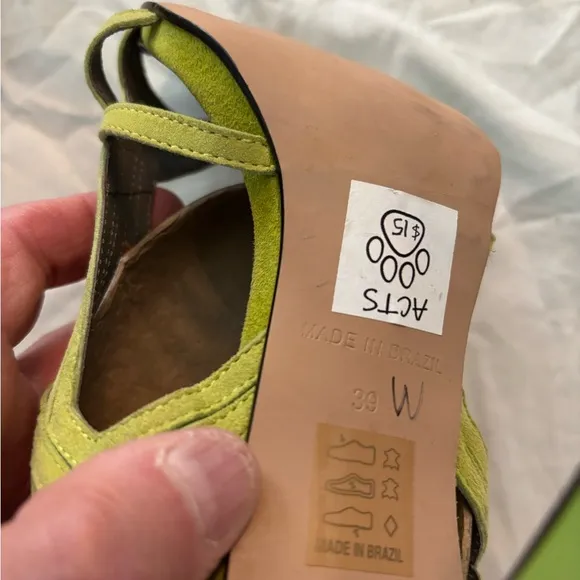 Reiss Chartreuse Suede Strappy  Grazia Geometric Sandals Style Fashion On Trend