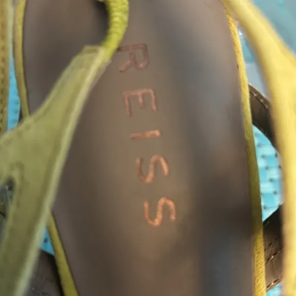 Reiss Chartreuse Suede Strappy  Grazia Geometric Sandals Style Fashion On Trend