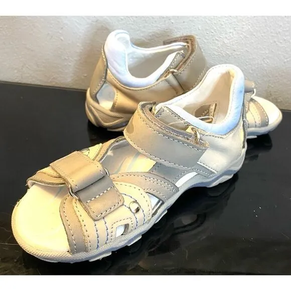 RenBut Gray Boy’s Leather Open toe Sandals Orthopedic Support EU 26/US 9.5 NEW