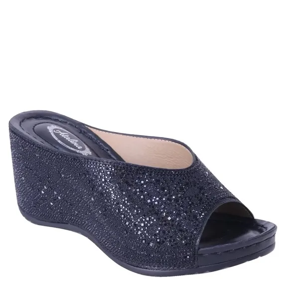 Restock! Italina Gold Rhinestone Embellished Wedding Shoe Dressy Wedge