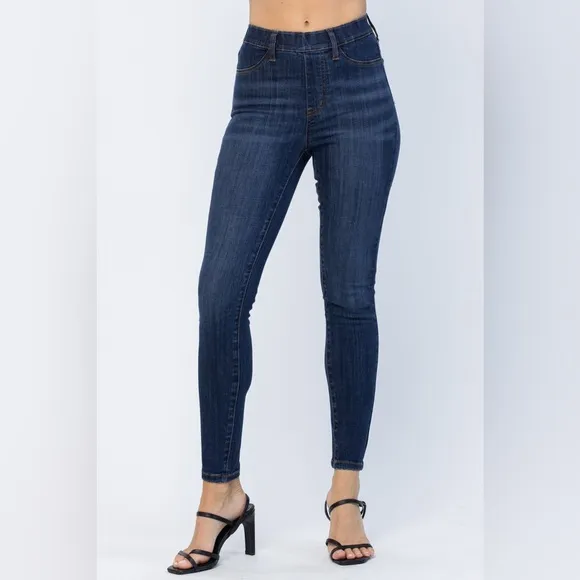 RESTOCK! judy blue high waist patch pocket pull on skinny jean JB88539REG MD