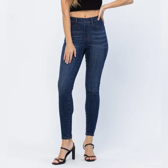 RESTOCK! judy blue high waist patch pocket pull on skinny jean JB88539REG MD