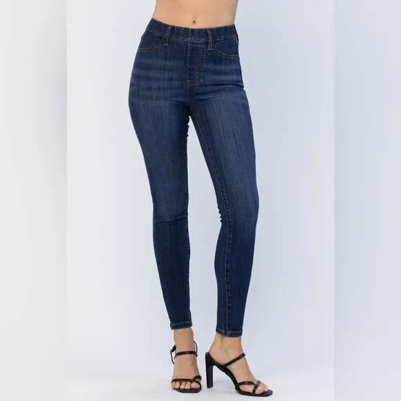 RESTOCK! judy blue high waist patch pocket pull on skinny jean JB88539REG MD