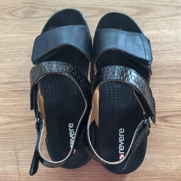 Revere Women's Como Back Croc Strap Sandals 40 Comfort Soft Cushion Orthodics