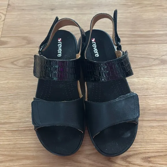 Revere Women's Como Back Croc Strap Sandals 40 Comfort Soft Cushion Orthodics