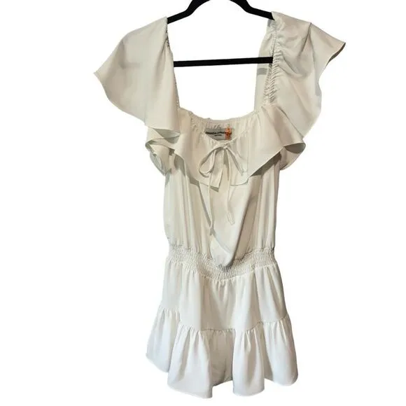 Revolve Amanda Uprichard Ali Romper In Ivory White Richer