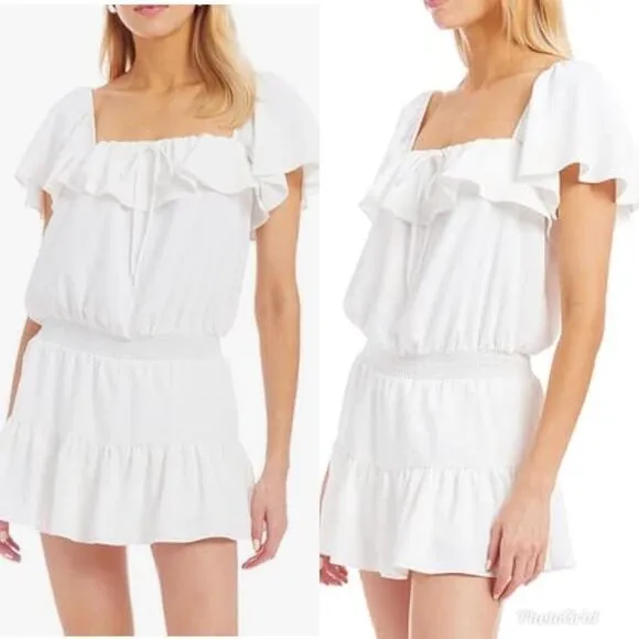 Revolve Amanda Uprichard Ali Romper In Ivory White Richer