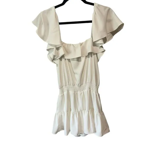 Revolve Amanda Uprichard Ali Romper In Ivory White Richer