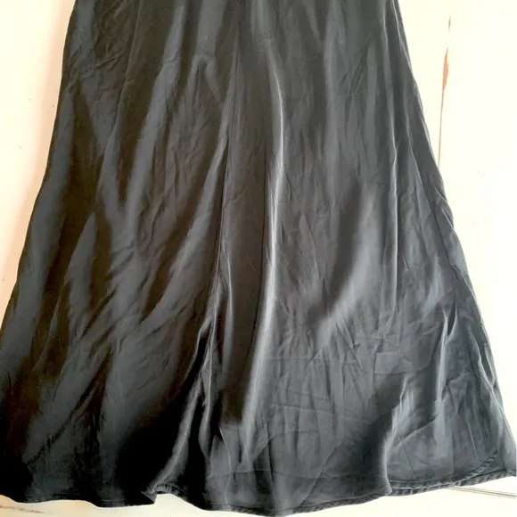 Revolve Black Slip Dress Size Medium - Graham &amp; Spencer Black Satin Slip Dress