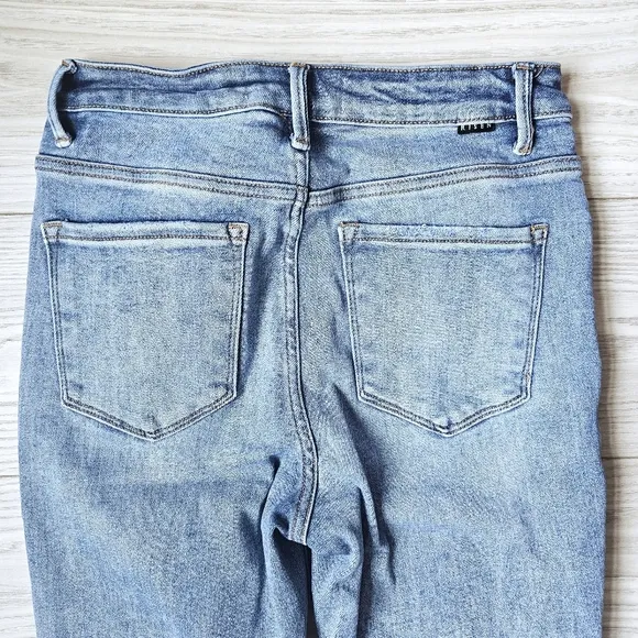 Risen Jeans Medium High Rise Ankle Slim Straight Jeans 7/28 Freckled Poppy