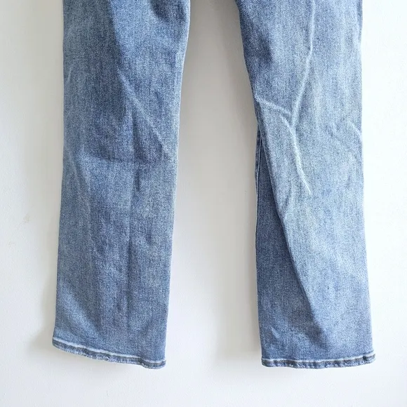 Risen Jeans Medium High Rise Ankle Slim Straight Jeans 7/28 Freckled Poppy