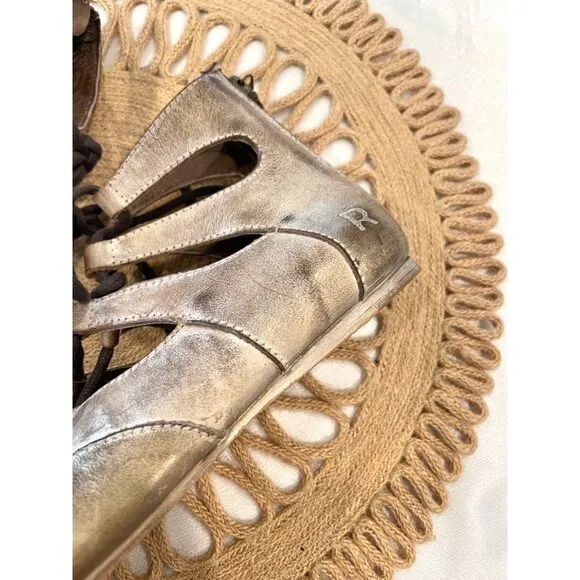 Roan by Bed Stu Winnie Brown Leather Lace Up Gladiator Sandals Size 7