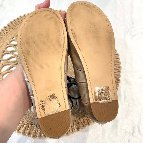 Roan by Bed Stu Winnie Brown Leather Lace Up Gladiator Sandals Size 7