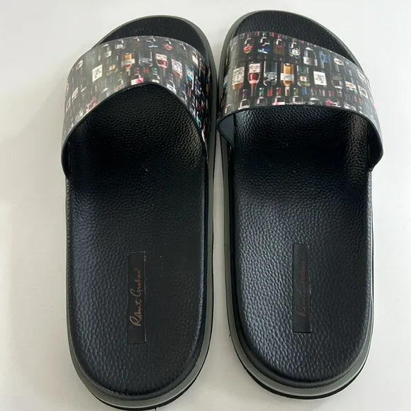 Robert Graham SHIRAZ Wine Bottle Slide Sandals Slip On Size 12