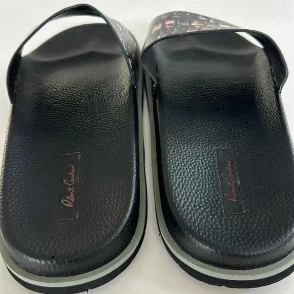 Robert Graham SHIRAZ Wine Bottle Slide Sandals Slip On Size 12