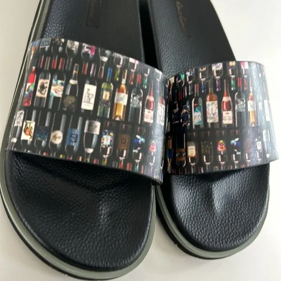 Robert Graham SHIRAZ Wine Bottle Slide Sandals Slip On Size 12