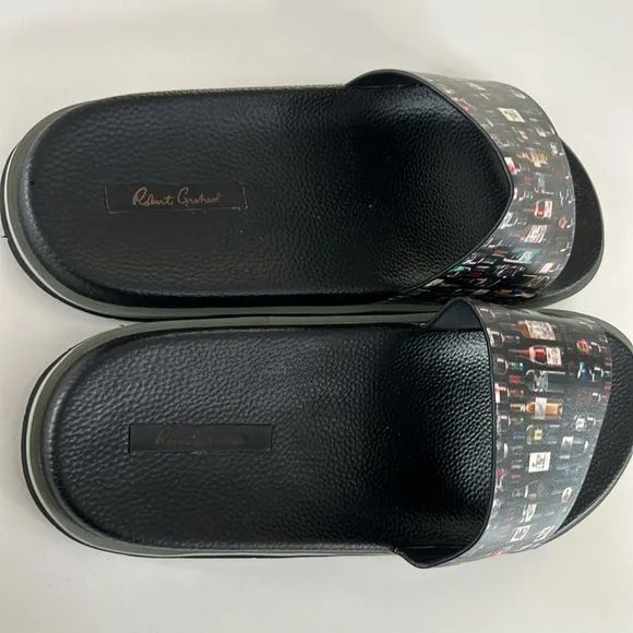 Robert Graham SHIRAZ Wine Bottle Slide Sandals Slip On Size 12