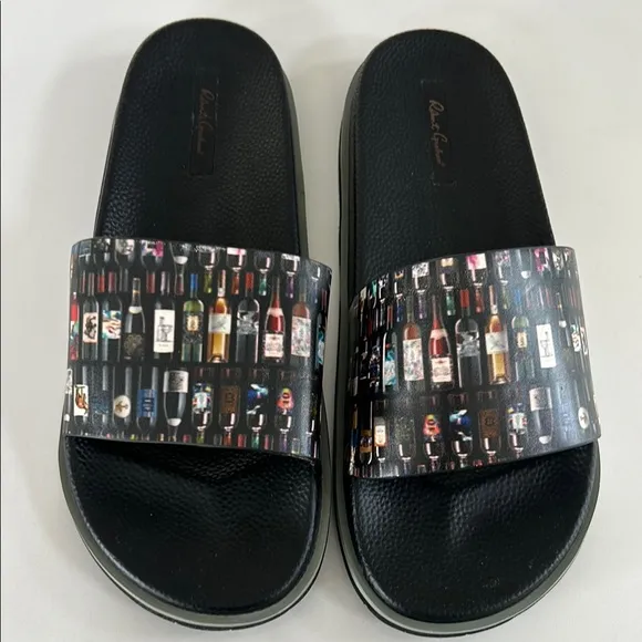 Robert Graham SHIRAZ Wine Bottle Slide Sandals Slip On Size 12