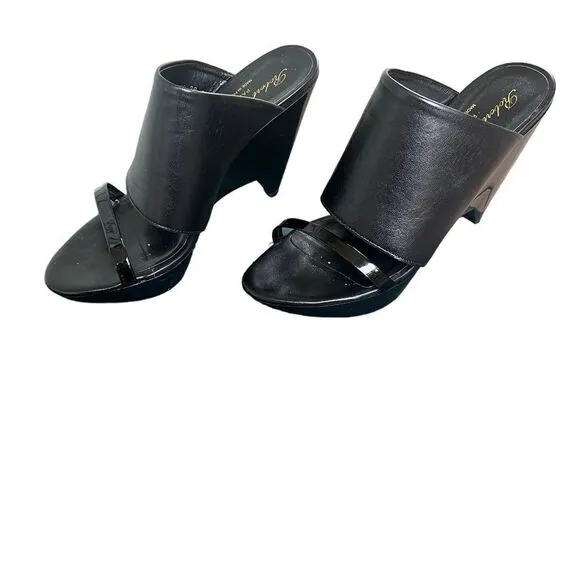 Robert Clergerie Women's Dielo Slide Sandals Black 6.5 box