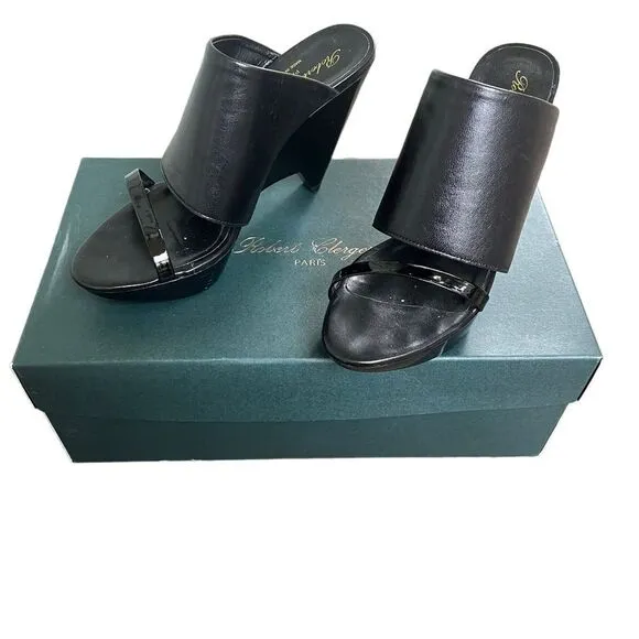 Robert Clergerie Women's Dielo Slide Sandals Black 6.5 box