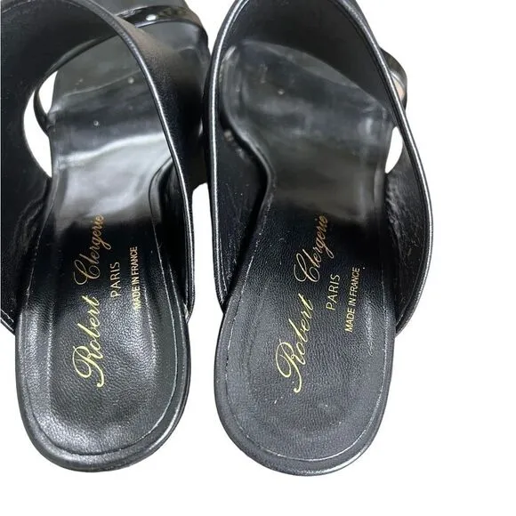 Robert Clergerie Women's Dielo Slide Sandals Black 6.5 box