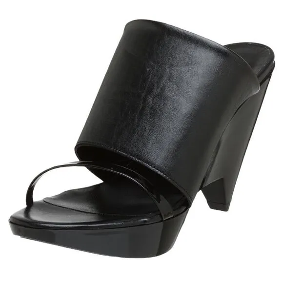 Robert Clergerie Women's Dielo Slide Sandals Black 6.5 box
