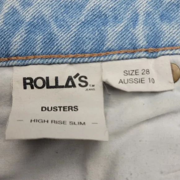 Rolla's Dusters High Rise Slim Shorts Beach Summer Shorts Size 28