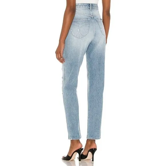 Rolla's Original Straight High Rise Jeans in Sunbleach Worn 24 Womens Denim Pant