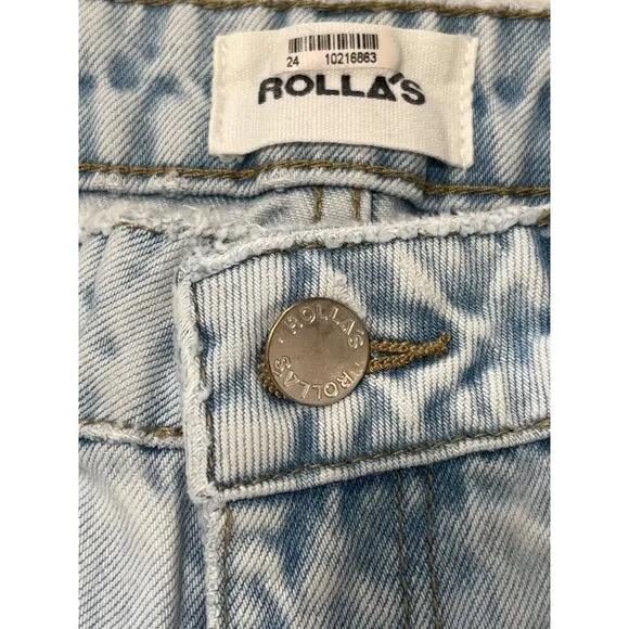 Rolla's Original Straight High Rise Jeans in Sunbleach Worn 24 Womens Denim Pant