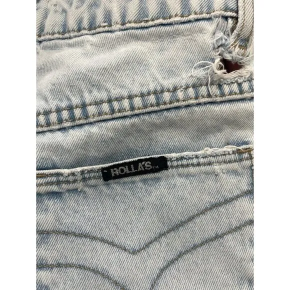 Rolla's Original Straight High Rise Jeans in Sunbleach Worn 25 Womens Denim Pant