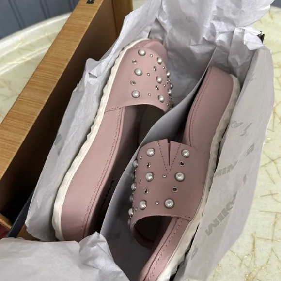 Romika Josef Seibel Florenz Studded Sandals Pink Pearl Slide EU 37/ 6.5-7.0 NIB