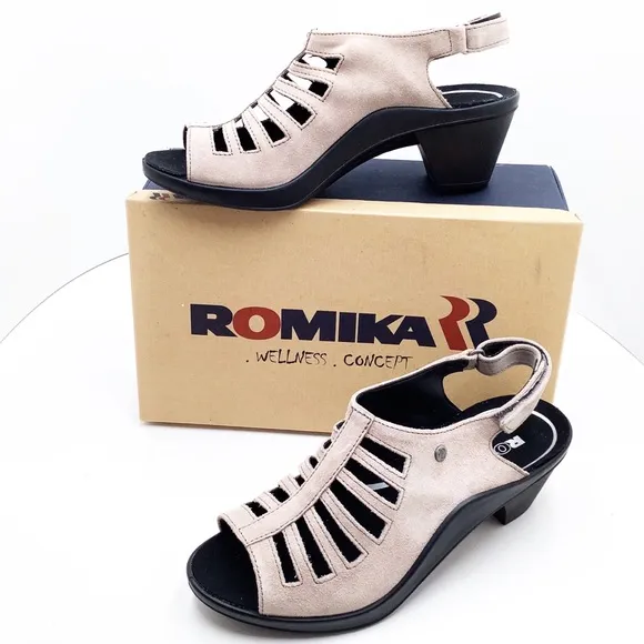 🆕{Romika} Mokasetta Caged Leather Sandals