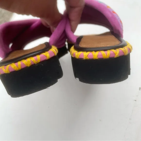 Rue De La Lune Womens Walking On Air Sandals Beaded Embellished Boho Size 36 6