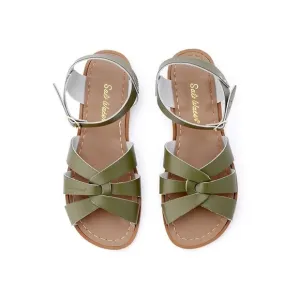 Saltwaters classic sandals Olive green 12 kids