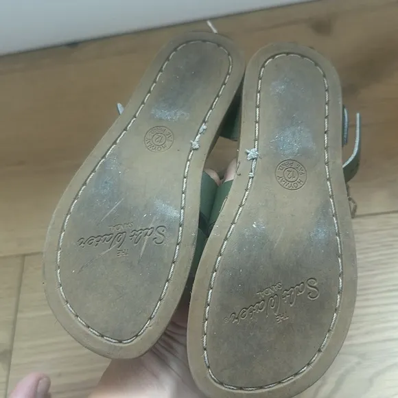 Saltwaters classic sandals Olive green 12 kids