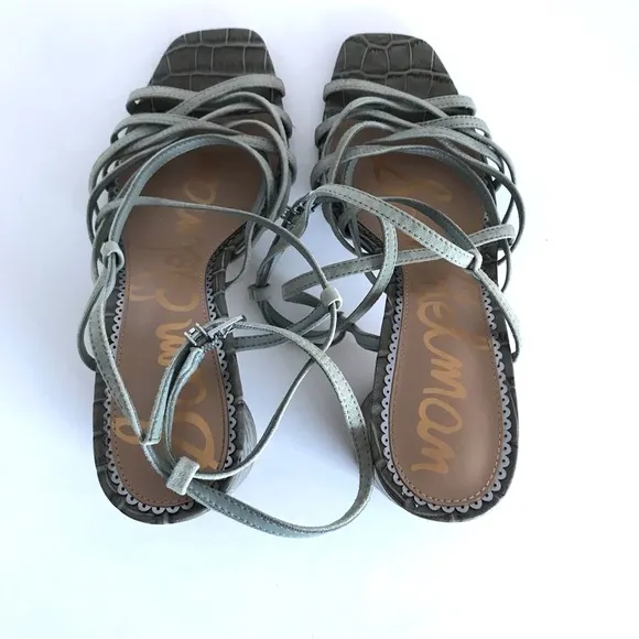 Sam Edelman Daffodil Croco Chunky Heeled Sandal (9M)